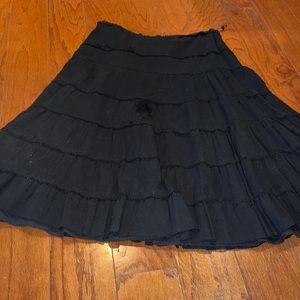 Liz Claiborne black ruffle skirt